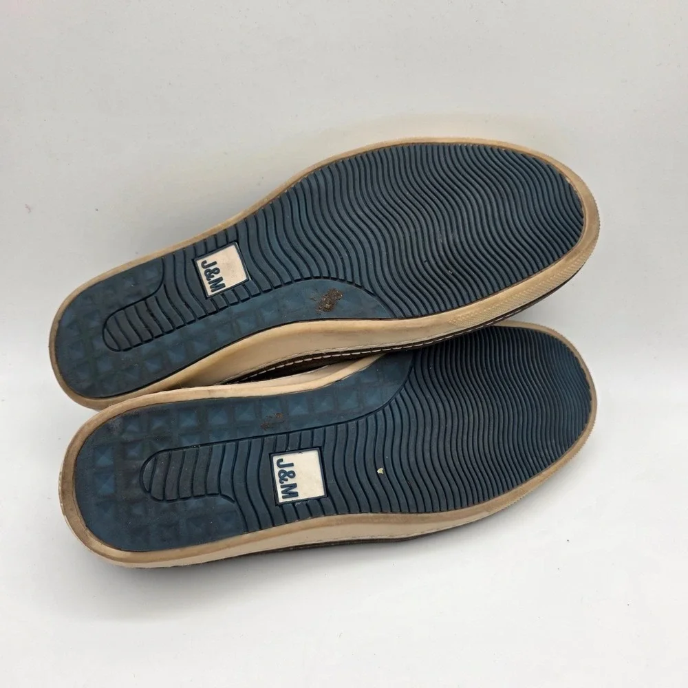 Johnston & Murphy J&M Mens 9M Taupe Perforated Leather Slip On Loafers 25-0619 - Picture 8 of 8